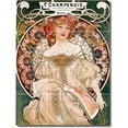 thumbnail image 1 of Ceramic Tile Mural-Alphonse Mucha Poster Art Custom Tile Mural 9. 12.75" w x 17" h using (12) 4.25 x 4.25 ceramic tiles, 1 of 3