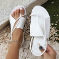 thumbnail image 4 of Mujeres Zapatos de Caminar Crisscross Tanga Sandalias Planas, Zapatos Casuales de las Mujeres Más Tamaño Ligero Playa Verano, 4 of 9