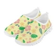 thumbnail image 2 of Psesaysky Yellow Casual Shoes with Flowers for Little Girls Skin-Friendly Breathable Loafers for School Size 11-15, 2 of 7