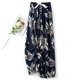 thumbnail image 4 of Pantalones de Piernas Anchas Casuales para Mujeres Impresión de Moda Pantalones de Longitud Completa Elásticos Regulares para Uso Casual, 4 of 5