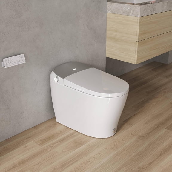 HOROW Smart Bidet Toilet with Auto Open/Close Lid, Heated Toilet Seat, Instant Warm Water and Dryer, Smart Toilet with Night Light, Digital Display T03PL
