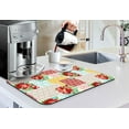 thumbnail image 3 of Coffee Bar Mat Accessories for Countertop Pioneer Flower Absorbent Hide Stain Rubber Backed Dish Drying Mats for Kitchen Counter Draining Pad Decor Gift Fit Under Coffee Maker (20x12in), 3 of 6