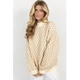thumbnail image 5 of Ushdele Cozy Oatmeal Knit Sweater - Drop Shoulder, Charm Print, 5 of 7