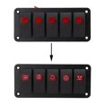 thumbnail image 4 of DIY Switch Panel, PP Aluminum DIY Rocker Switch Waterproof 12V 24V DC Corrosion Resistance 5 Gang LED  For Trucks, 4 of 8