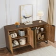 thumbnail image 5 of Fluted Accent Cabinet with Doors, Sideboard Buffet Cabinet with Storage, Storage Console with Adjustable Shelves for Living Room, Kitchen, 5 of 7