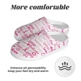 thumbnail image 6 of Xecao Breast Cancer Ribbons Awareness Print Cotton Slippers Fuzzy Warm Cozy Slippers Non Slip House Slippers For Indoor Outdoor Cotton Slippers House Slippers-11, 6 of 7