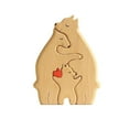thumbnail image 1 of Wooden Bear Family Statue Animal Statue 3-PERSON FAMILY, 1 of 5