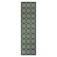 thumbnail image 2 of World Rug Gallery Transitional Geometric Textured Flat Weave Indoor/Outdoor Area Rug - GREEN 2'x7', 2 of 9