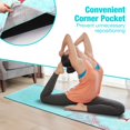 thumbnail image 3 of Toalla de yoga MoKo, alfombrilla antideslizante para yoga caliente con bolsillo en la esquina, 189 x, 3 of 7