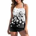 thumbnail image 7 of Xdegoge Tankini Swimsuits for Women Tummy Control Full Coverage High Waist Modest Tankinis Bathing Suit Adjustable Strap Tops Floral Print Swim Suits with Shorts, 7 of 7