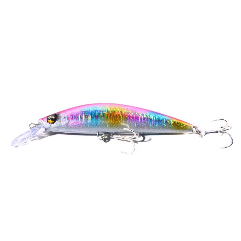 HENGJIA Fishing Lures Large Hard Bait Minnow VIB Lure with Treble Hook Life-Like Swimbait Fishing Bait Popper Crankbait Sinking Lure for Trout Bass Walleye Redfish, 7PCS