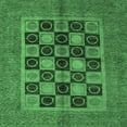 thumbnail image 1 of Ahgly Company Machine Washable Indoor Square Abstract Emerald Green Modern Area Rugs, 8' Square, 1 of 4