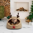 thumbnail image 2 of Vibrant Life Small Holiday Hideaway Dog Bed, Cat Bed, Reindeer, 2 of 8