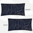thumbnail image 3 of Bingfone Copper-Gold Gloss Outline Navy Dark Blue Printed Pillowcase 20x36 inches - Standard Pillow Cases with Envelope Closure,Gifts for Women Men, 3 of 9