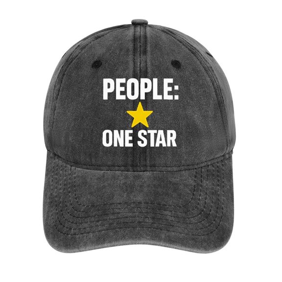 People One Star Charcoal Adjustable Baseball Cap for Men Women, Classic Casual Snapback Hat