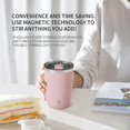 thumbnail image 5 of CHAO Taza autoagitadora rosa Taza de café magnética automática de acero inoxidable Taza mezcladora eléctrica Taza agitadora de viaje para oficina en casa Adecuada para café/leche/choco caliente, 5 of 5
