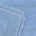 thumbnail image 3 of Home Weavers Inc Home Weavers Casual Elegence Bathmat Absorbent Cotton Machine Washable, Reversible Bath Rug Blue 17"x24", 3 of 5