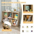 thumbnail image 5 of GVN 5-Cube Wooden Kids Toy Storage Organizer with Anti-Tipping Kits-Natural, Toy Organizers and Storage for Kids, Boys, Girls, Nursery, 5 of 8
