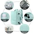 thumbnail image 4 of Softlife Travel Bag,17" Laptop Backpack Allowed On The Plane,Large Carry On Backpack,Waterproof Backpack,School Bag,Hiking Backpack,Mint Green(Including 2pcs Wash Bags), 4 of 8