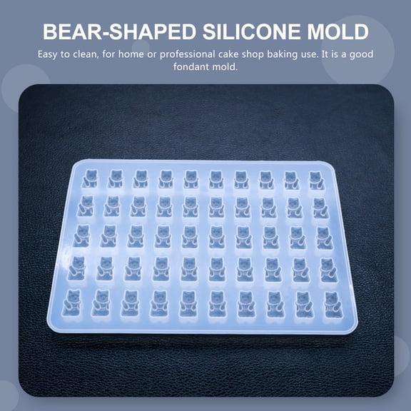 MOKKHNB Clear Silicone Bear-Shaped Fondant Mold for Candy, Gummy, Chocolate, and Household Baking Accessories