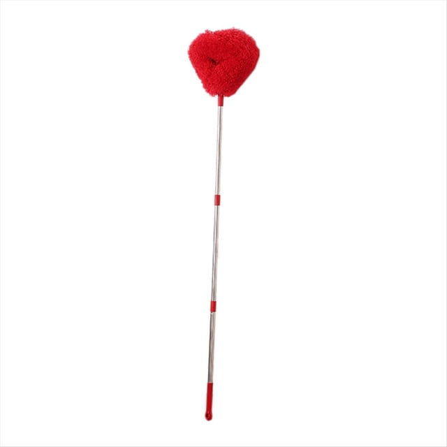 Plumero Retráctil de Acero Inoxidable con Manejar , Cepillo para Polvo, Herramientas de Limpieza para el Hogar y el Coche, Rojo
