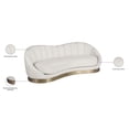 thumbnail image 4 of Pemberly Row Modern / Contemporary Upholstered Cream Finish Velvet Sofa, 4 of 7