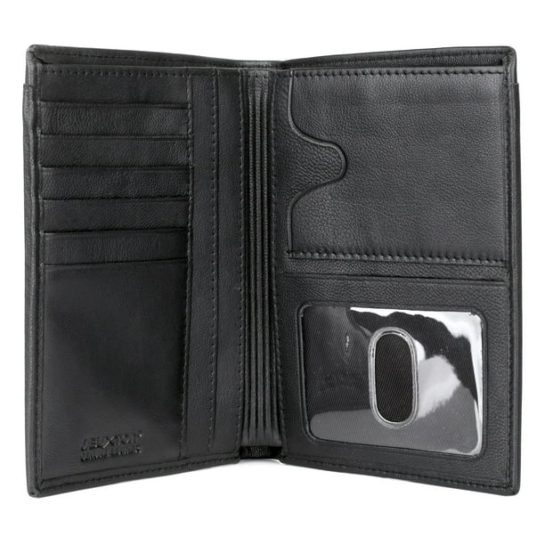 J. Buxton Men's RFID Passport Wallet Leather, Black - Walmart.com