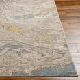 thumbnail image 4 of Hauteloom Marble Swirl Collection Abstract Coastal Living Room Bedroom Dining Room Area Rug - Modern Contemporary Bohemian - Beige, Brown, Cream, Orange, Blue - 6'7" x 9', 4 of 8