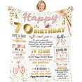 thumbnail image 1 of LHSHID 70thBirthday Gifts for Women Best Gifts for 70 Year Old Woman 70th Birthday Decorations for Women Gifts for a 70th Birthday70 Year Old Birthday Gifts for Women Blanket 60"x80", 1 of 7