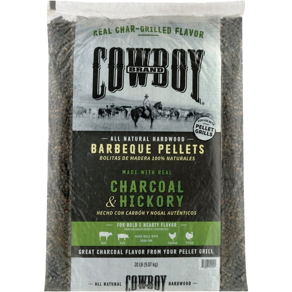 Cowboy Charcoal and Hickory Wood Pellets 20 Pound