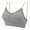 Gray, variant on Cropped Tank Tops for Women V Neck Cami Bralettes Padded Bra Seamless Sleeping Bra (Khaki, L)