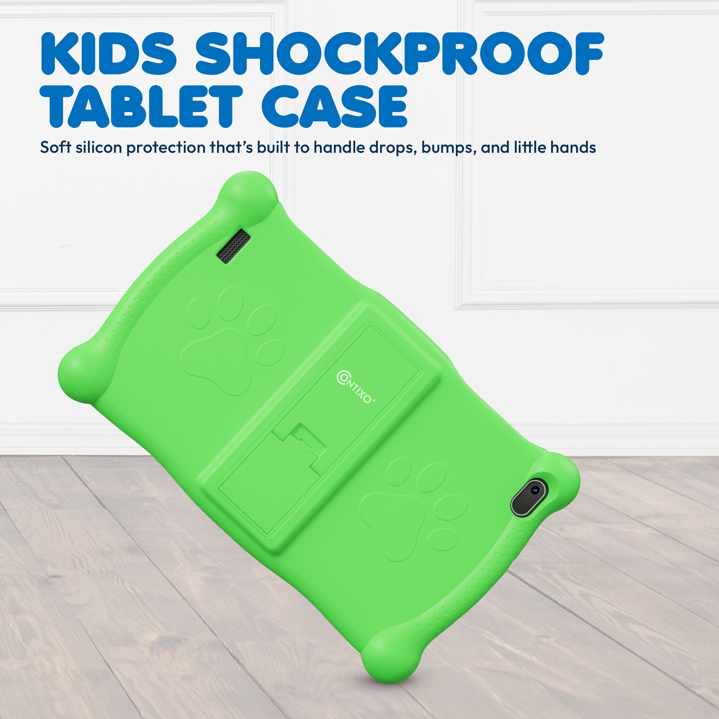 Contixo 7-Inch Kids Tablets, Educational Android Tablet with Stylus and Kickstand Case, 32GB, Ages 3-12, Green