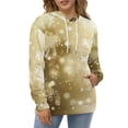thumbnail image 3 of POBUDS Hoodie, Regular Fit Sporty Pullover Hooded Sweatshirt for Men Women Elegant Gold Christmas Snowflake 3XL, 3 of 6