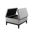 thumbnail image 4 of ORE International 18"Tall Light Gray Dual Lift Fabric Coffee Table with Storage, 4 of 6