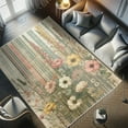thumbnail image 4 of Ambesonne Floral Decorative Rug Carpet, Vintage Botanical Blossoms, 5' 1" X 7' 5", Beige Reseda Green and Blush, 4 of 5