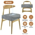 thumbnail image 2 of Imountek Stretch Dining Chair Slipcovers for Armless Chairs, 4Pack Waterproof Washable Jacquard Seat Covers, Grey, 2 of 13