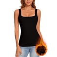 thumbnail image 2 of Thermal Tank Top for Women Fleece Lined Square Neck Camisole Warm Underwear Sleeveless Baselayer Undershirt, 2 of 7