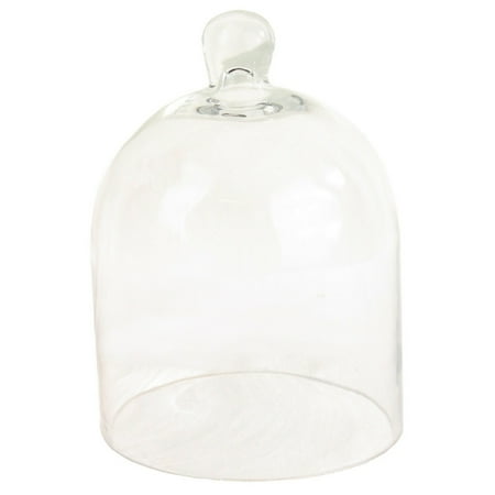 Benzara 8 Inch Glass Dome Shaped Terrarium, Small, Clear