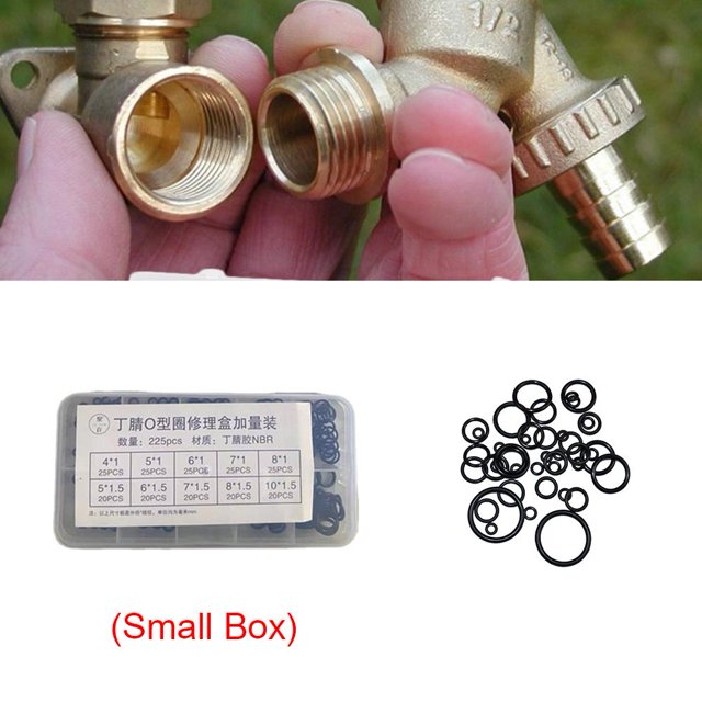 Juego de arandelas de goma de nitrilo con junta tórica de 1 caja, juego de anillo de sellado de grifo de silicona, calor