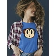 thumbnail image 2 of Plaid Monkey Surprise - Retro Animal Emoji Design Women's T-shirt, 2 of 4