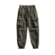 thumbnail image 2 of Pantalones largos de moda para hombre, casuales, de color sólido, cargo, con bolsillos y cremallera, cintura elástica, pantalones largos de algodón para hombre., 2 of 9
