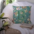 thumbnail image 3 of Carolines Treasures CJ2015-BPW1414 Letter B Circle Circle Teal Initial Alphabet Canvas Fabric Decorative Pillow, 3 of 4