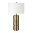 thumbnail image 2 of Evelyn&Zoe Campbell 27" Tall Table Lamp with Fabric Shade, Brass/White, 2 of 4