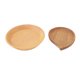 thumbnail image 4 of Platos de madera ANGGREK para comida bandeja de madera para servir 2 Piezas Hechas A Mano, 4 of 7