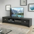thumbnail image 2 of Pemberly Row Black Engineered Wood TV Stand with Drawers for TVs up to 85", 2 of 14