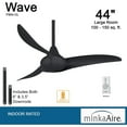 thumbnail image 3 of Minka-Aire Wave 44" Ceiling Fan No Light with 3 blades - Coal w/ Extra Downrod - F854-CL-DR, 3 of 3