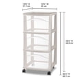 thumbnail image 2 of Sterilite 3 Drawer Storage Cart, Plastic Rolling Organization, Grey Pumice, 8 Pack, 2 of 6