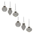 thumbnail image 4 of Melrose Grey Mercury Glass Ornament Set of 6, 4 of 6