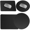 thumbnail image 1 of SURJDE 4 Pack Stitched Edges Premium Mouse Pad, Computer Mouse Pad with Non-Slip Rubber Base, Rectangle and Round Non-Slip Rubber Base Mouse Pad (2 for Each Shape), Black, 1 of 7
