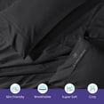 thumbnail image 5 of Js sanders Family King 120x80 4pc Sheet Set 100% Egyptian Cotton 800 Thread Count Breathable & Soft Cooling Hotel Sheets Machine Washable and Fits up to 15'' Deep Pocket Dark Grey, 5 of 7